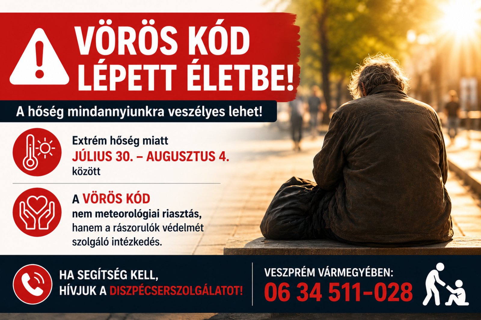 Nemcsak a hőségriasztás lép életbe  Vörös kódot is kiadtak