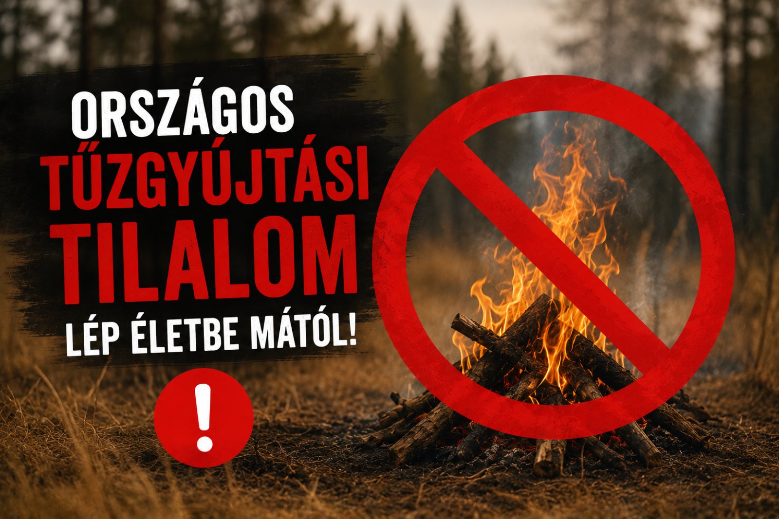Országos tűzgyújtási tilalom!